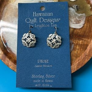 🖤NEW💕Hawaiian quilt design Sterling silver earrings